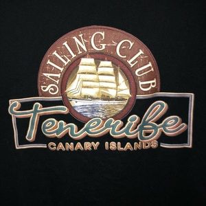 TENERIFE SAILING CLUB GRAPHIC BLACK T-SHIRT